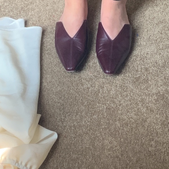 Rosetta Getty leather maroon mules slides - Picture 3 of 3